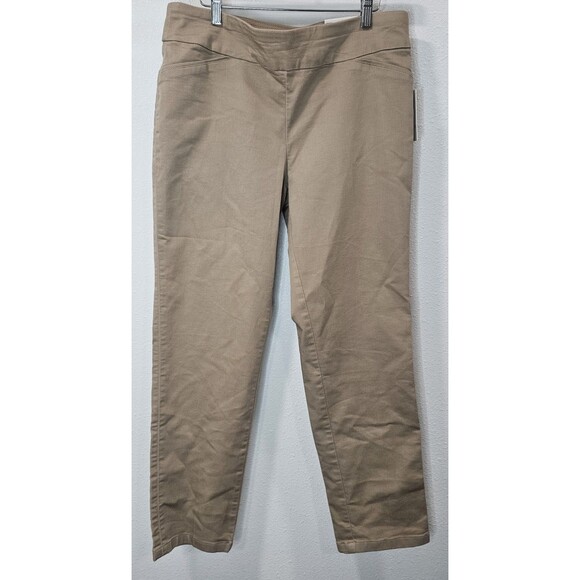 Croft & Barrow Women's Effortless Stretch Pants Mid Rise Straight Size 14 NWT - Picture 1 of 11